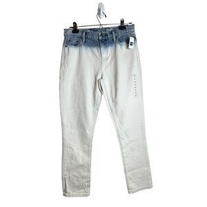 Gap 1969 Original Best Girlfriend Jeans Dip Dye Baggy Straight Womens Size 25
